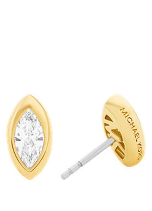 Michael Kors Premium oorstekers verguld MKJ8677710 - detail zilver