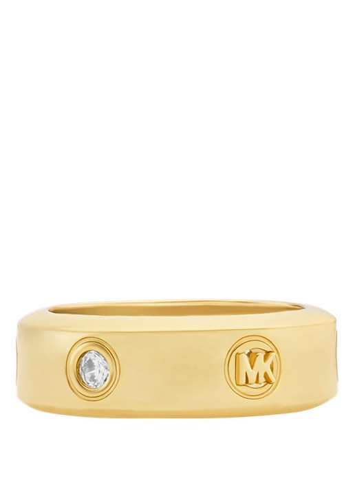 Michael Kors Premium ring verguld MKJ8651710 - voorkant goud