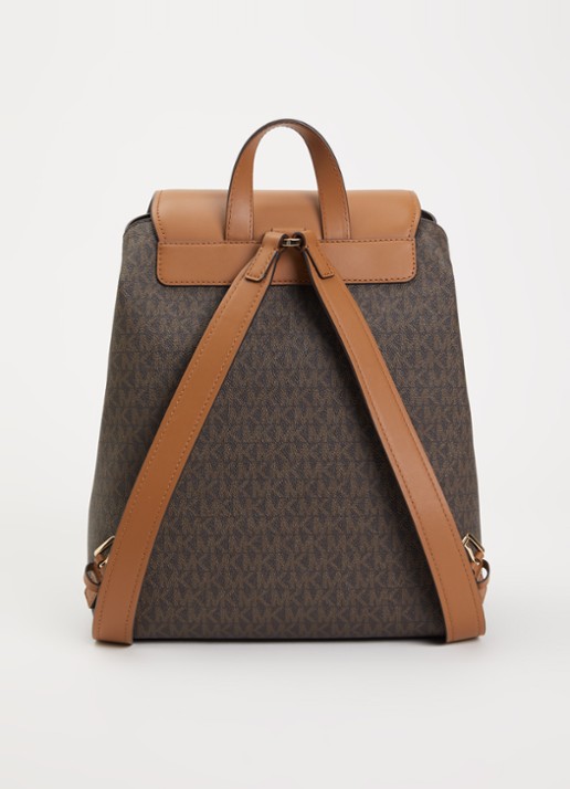 Michael Kors Quinn rugzak met logoprint - achterkant 2 donkerbruin