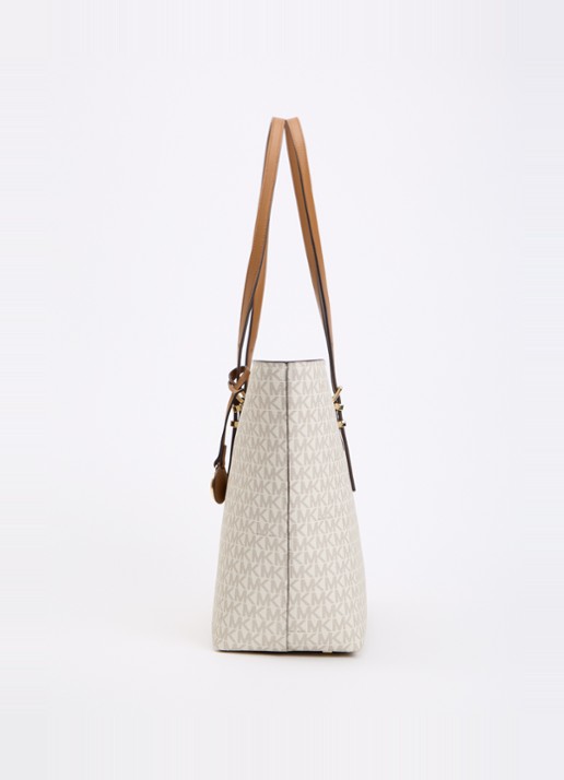 Michael Kors Shopper met logoprint - detail 4 gebroken wit