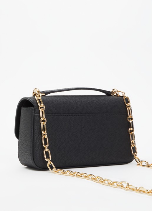 Michael Kors Tribeca schoudertas van leer met verstelbare schouderriem - achterkant zwart