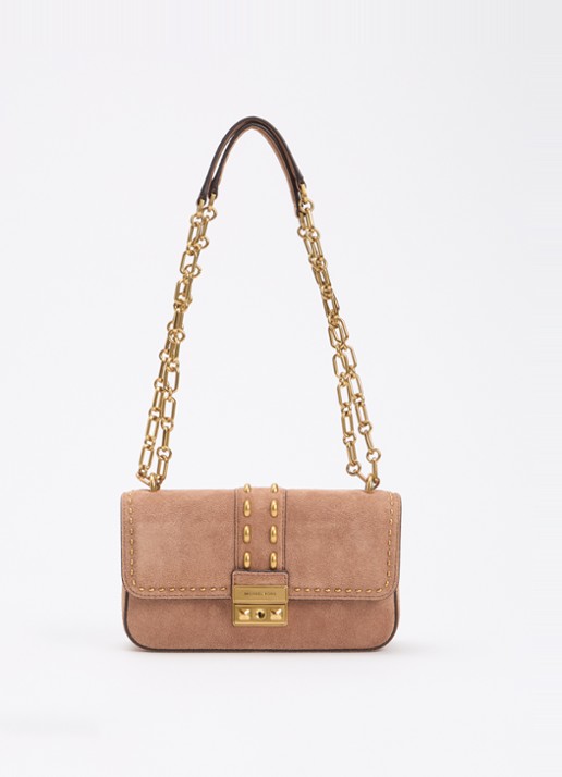 Michael Kors Tribeca schoudertas van leer met verstelbare schouderriem