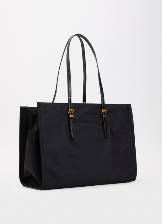 Michael Kors Zadie schoudertas met tasbedel  - achterkant 5 zwart