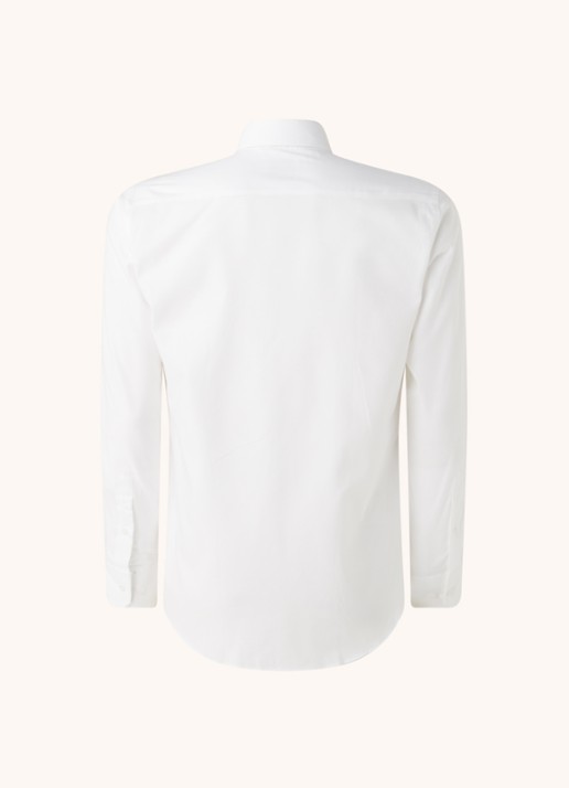 Michaelis Slim fit strijkvrij overhemd met cut away kraag   - achterkant 2 wit