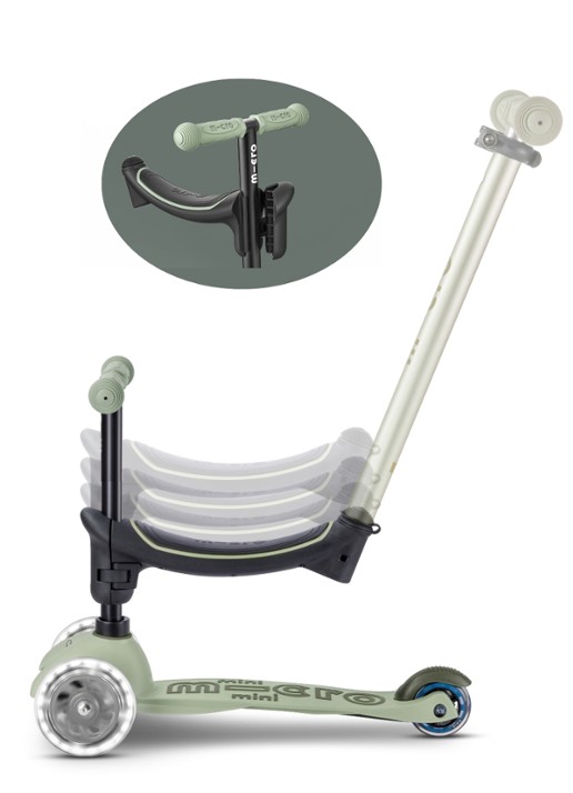 Micro Step Micro Mini2grow Deluxe 2.0 met duwstang - detail 4 beige