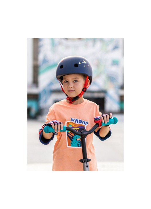 Micro Step Micro Raket kinderhelm - voorkant 5 donkerblauw