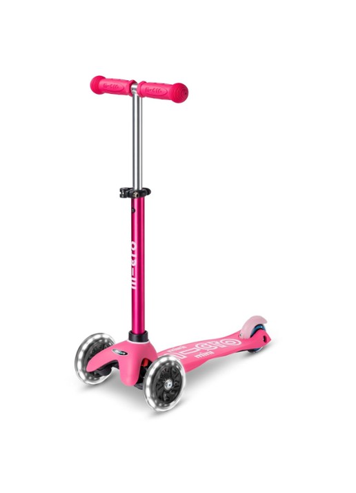 Micro Step Mini Micro Deluxe 3-in-1 Push step met LED-verlichting  - detail 4 roze
