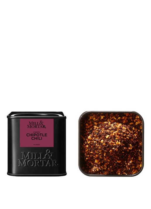 Mill & Mortar Chipotle chilivlokken 40 gram - voorkant 2 zwart