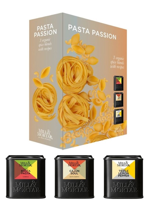 Mill & Mortar Pasta Passion kruidenmix 155 gram - voorkant 2 beige