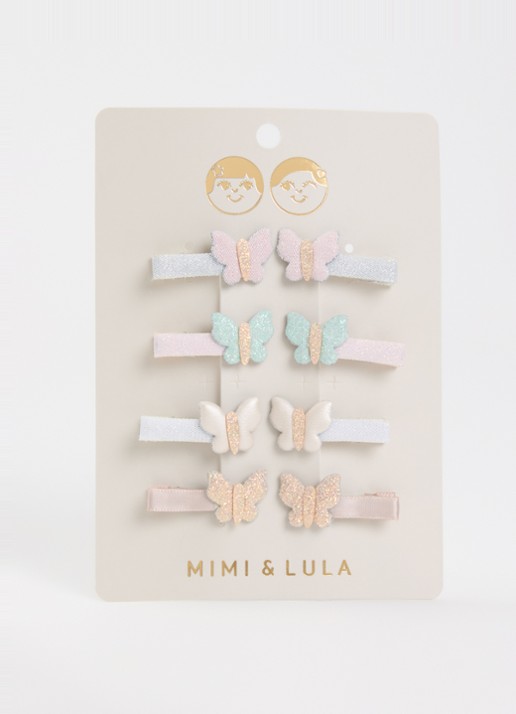 Mimi & Lula Bella Butterfly Salon haarclips in set van 8