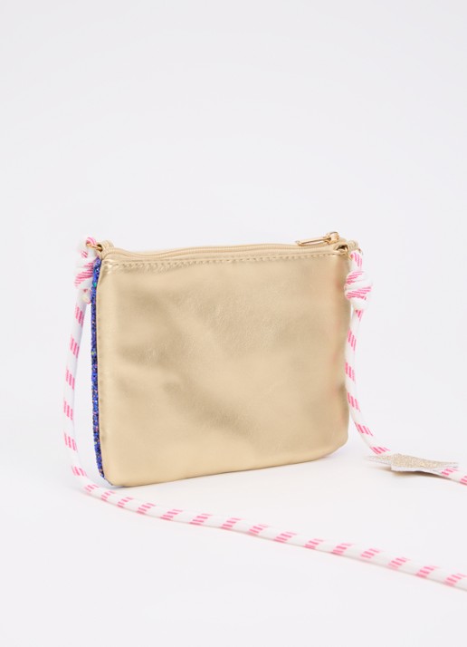 Mimi & Lula Dancing Queen crossbodytas met glitter - achterkant 2 goud