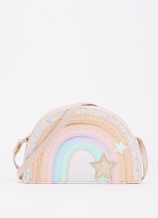 Mimi & Lula Dreamwish crossbodytas met glitter - voorkant 5 oudroze