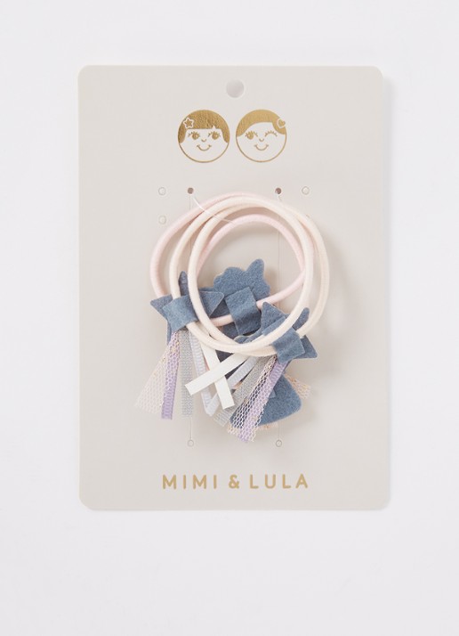 Mimi & Lula Fairy Pony Pack haarelastiekjes in 4-pack - voorkant 2 lichtroze