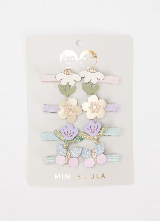Mimi & Lula Flower Garden haarclip in set van 8