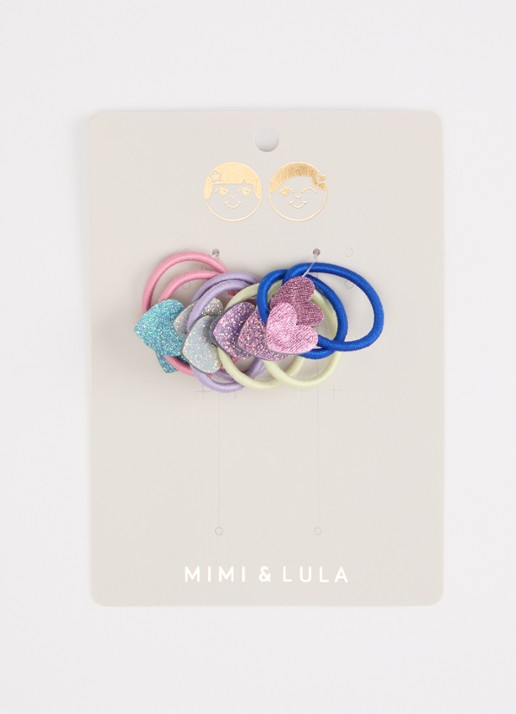 Mimi & Lula Happy Heart Mini haarelastiekjes in 8-pack