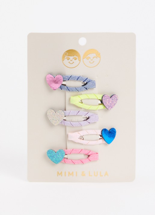 Mimi & Lula Happy Heart Mini set van haarclips 5-delig