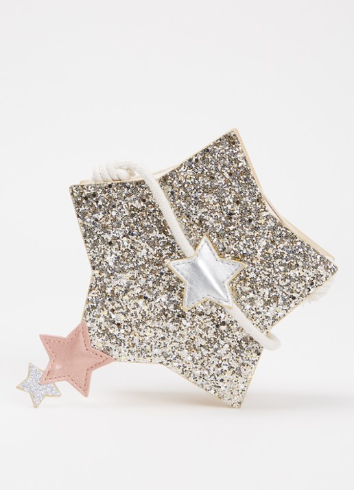 Mimi & Lula Sparkly Glitter Star crossbodytas van fluweel met glitter