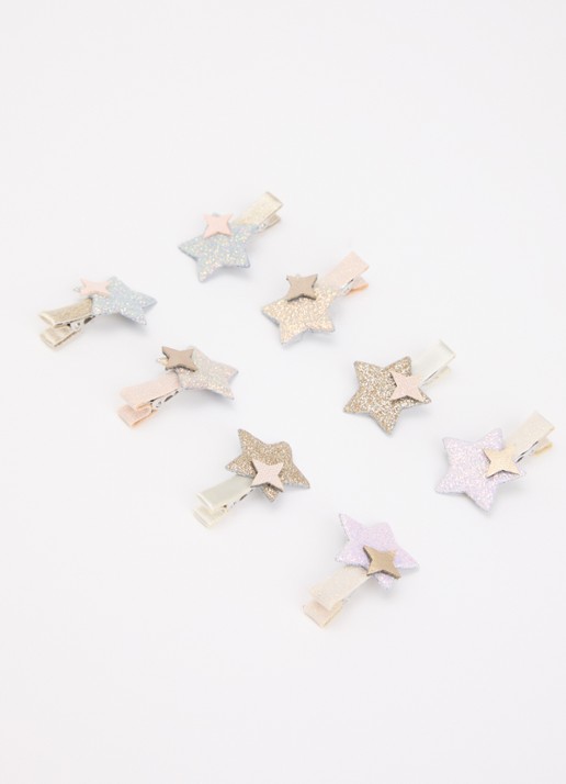 Mimi & Lula Starlight Salon haarclips in 8-pack - detail beige