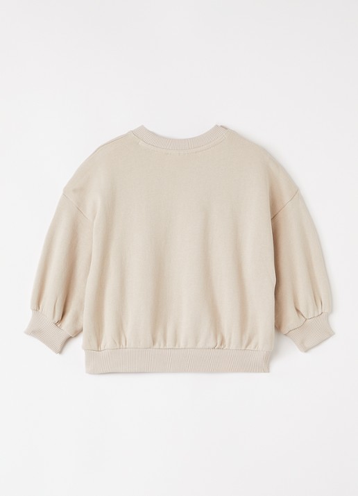Mini Rodini Doggies sweater met borduring - achterkant 6 donkerbeige
