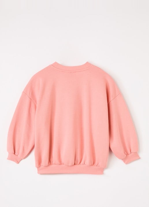 Mini Rodini Elephant Shrew sweater met borduring - voorkant 2 roze