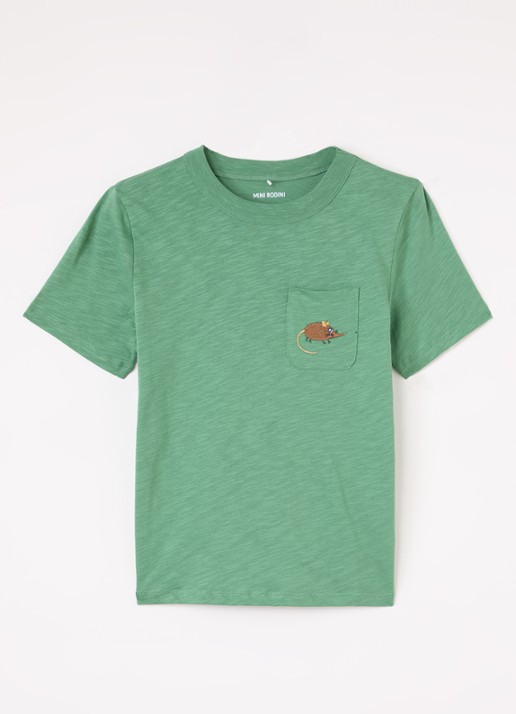 Mini Rodini Elephant shrew T-shirt met borduring