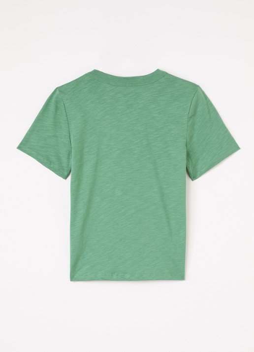 Mini Rodini Elephant shrew T-shirt met borduring  - voorkant 2 groen