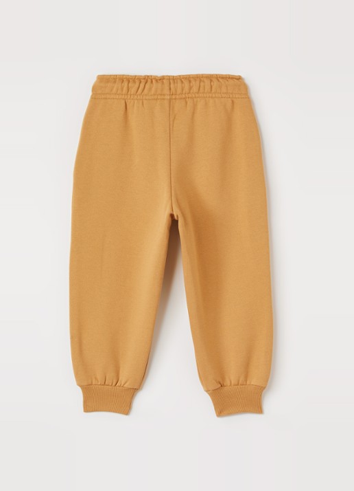 Mini Rodini Elephant Shrew tapered fit joggingbroek met borduring - voorkant 3 beige
