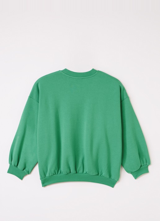 Mini Rodini Elephant sweater met borduring - voorkant 3 groen