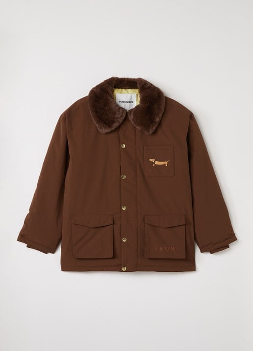 Mini Rodini Gewatteerde parka met klepzakken