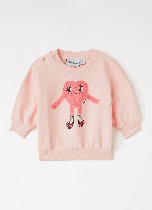 Mini Rodini Heart In Shoes sweater met borduring