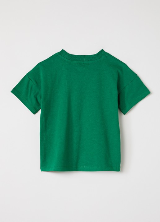 Mini Rodini Panther T-shirt met print - voorkant 2 groen