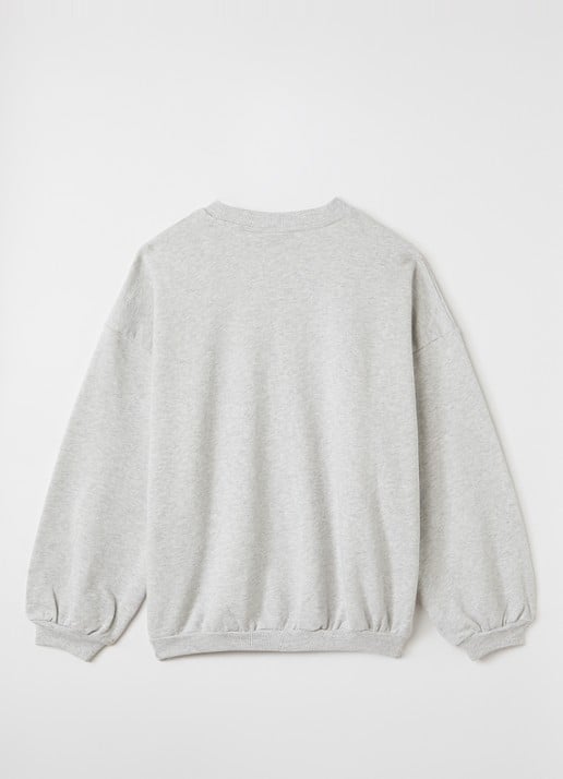 Mini Rodini Planet sweater met logo - voorkant 3 grijsmele