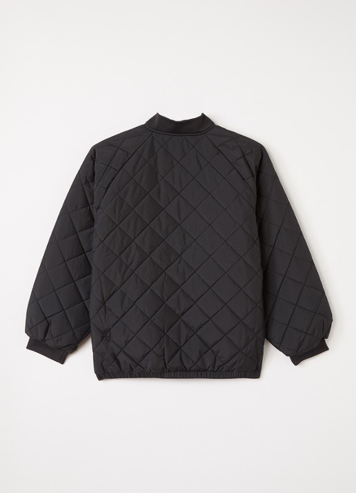 Mini Rodini Ritzrats gewatteerd jack met quilt patroon - achterkant zwart