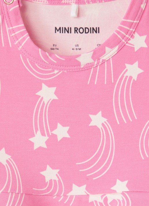 Mini Rodini Starfall jurk met print - detail 4 roze