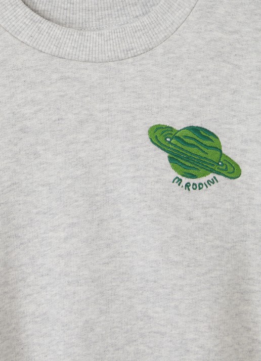 Mini Rodini Sweater met borduring - detail 5 grijsmele
