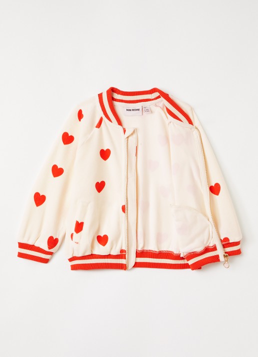 Mini Rodini Sweatvest met print - detail 2 gebroken wit