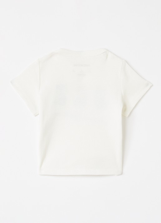Mini Rodini T-shirt met print - voorkant 2 gebroken wit