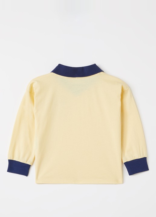 Mini Rodini T-shirt met print - voorkant 2 lichtgeel