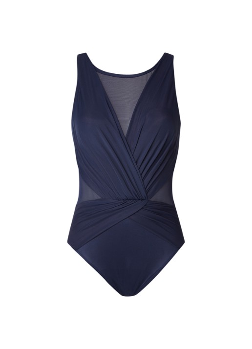 Miraclesuit Palma corrigerend badpak - voorkant donkerblauw
