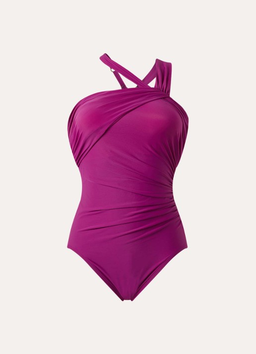 Miraclesuit Rock Solid corrigerend badpak met beugelondersteuning - voorkant 2 paars