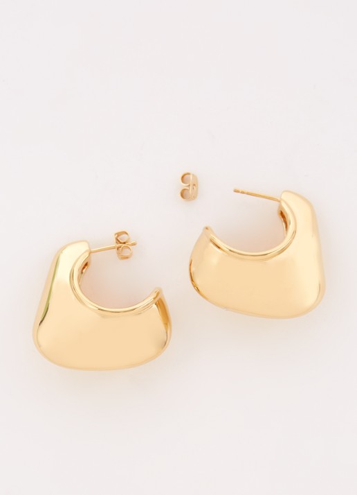 Missoma Hera Dome oorringen verguld - detail goud