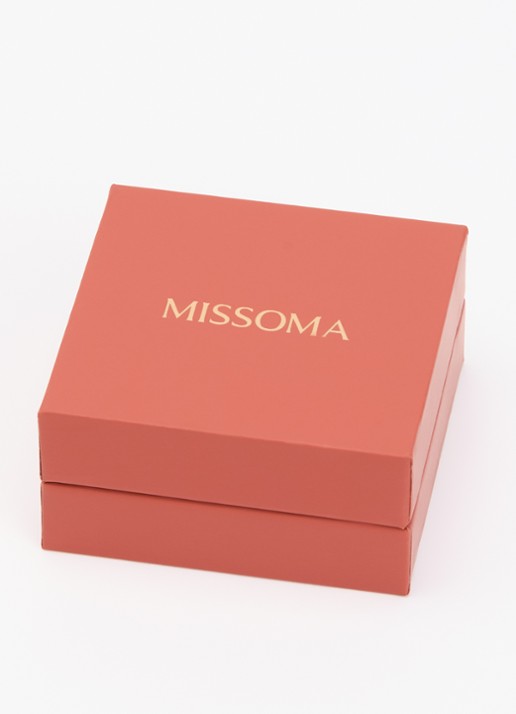 Missoma Markgong Bow Oversized oorstekers - detail 3 zilver