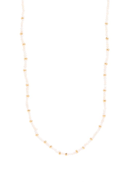 Missoma Micro Pearl ketting verguld