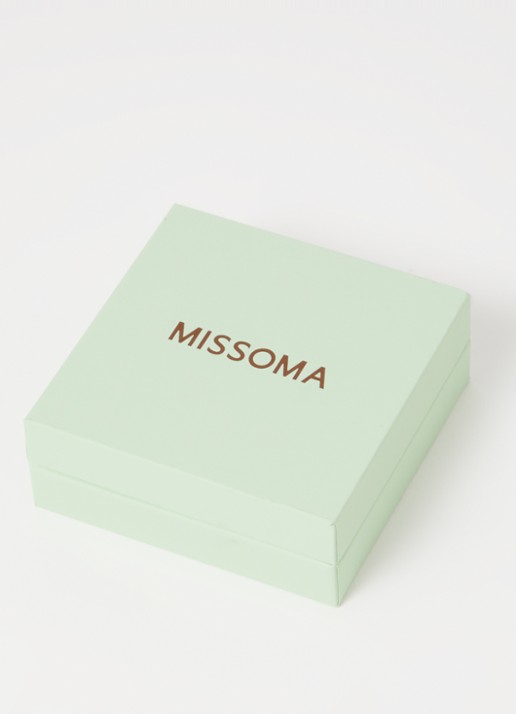 Missoma Mini Rigde Heart ketting verguld - detail 3 goud