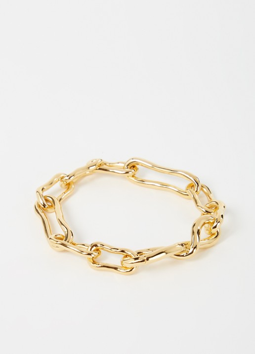 Missoma Molten Twisted Infinity schakelarmband verguld - voorkant 3 goud