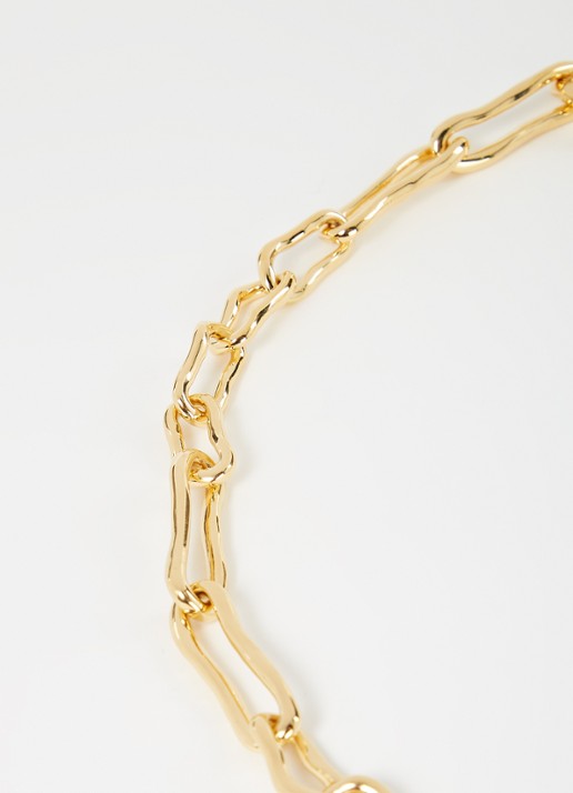 Missoma Molten Twisted schakelketting verguld - detail 4 goud