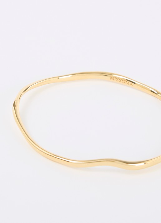 Missoma Molton Ripple bangle verguld - detail goud