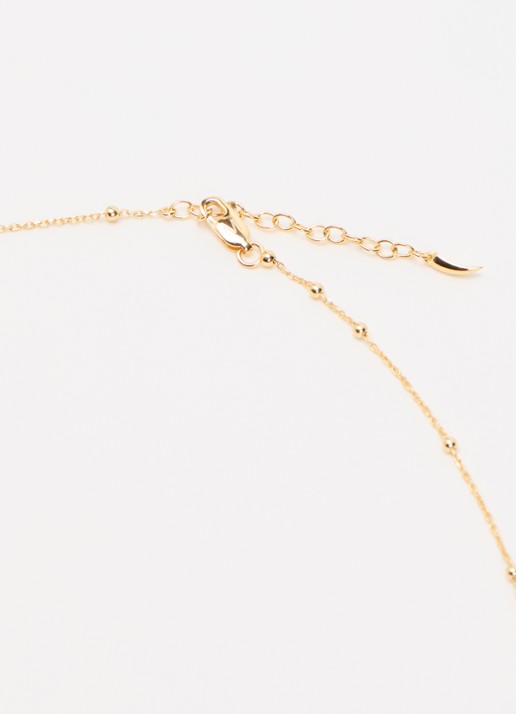 Missoma Ridge Heart ketting verguld - detail 4 goud