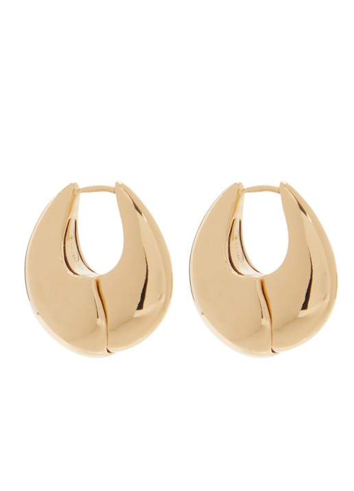 Missoma Sculptural Pebble oorringen - voorkant goud