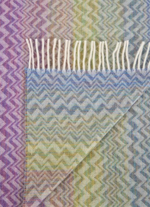 Missoni Bastien plaid in wolblend 130 x 190 cm - detail multicolor